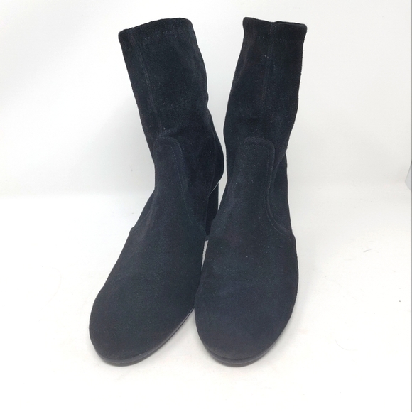 Stuart Weitzman Black Margot Suede Bootie Size 6 1/2 - Picture 2 of 9